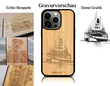 INDIVIDUELL iPhone 15 Pro Bambus-Kunststoff